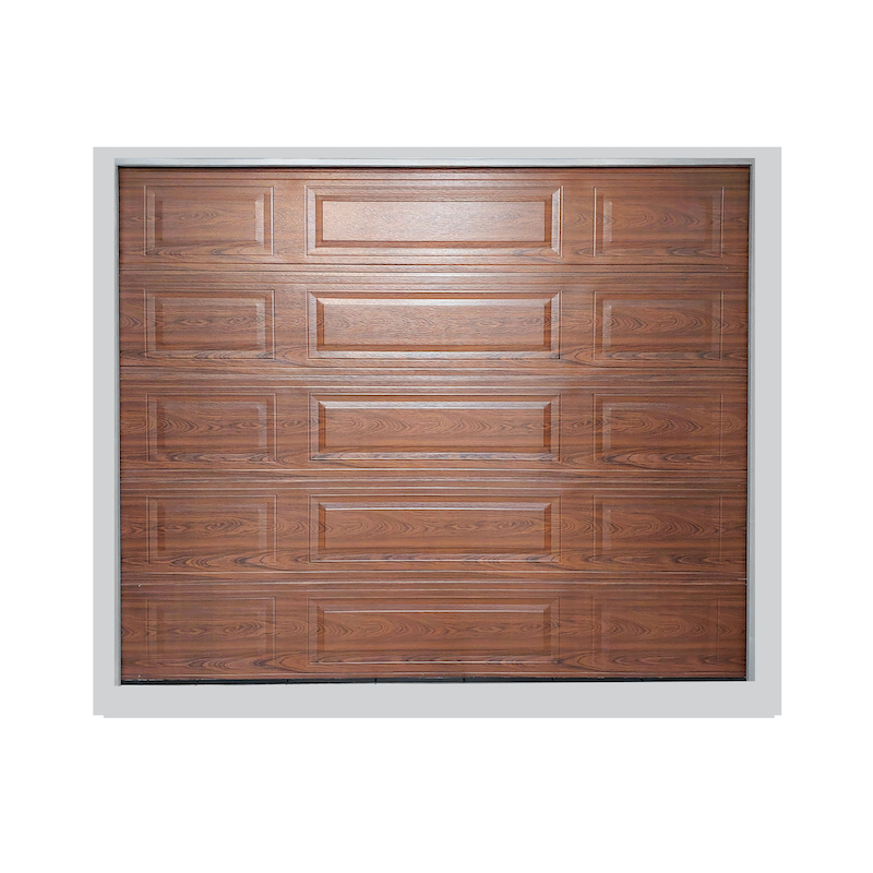 Single Woodlook Chromadek Tuscan Sectional Garage Door (Brown Finish)